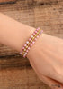Boho Bracelet, Friendship Bracelet, Pink Rhodonite and Blue Amazonite